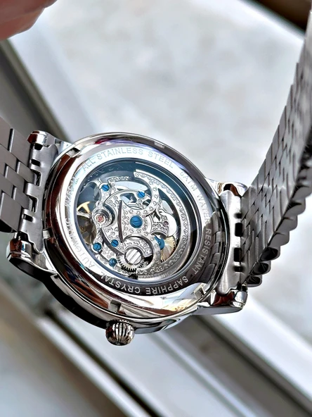 TI-592E TIGER OTOMATİK ÇELİK ERKEK SAATİ - Resim 2