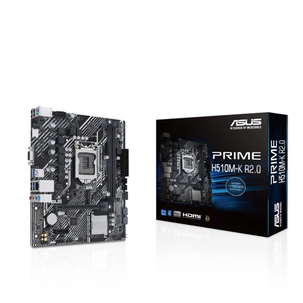 Asus PRIME H510M-K R2.0 Intel H510 Soket 1200 DDR4 3200(OC)MHz mATX Gaming (Oyuncu) Anakart - 5