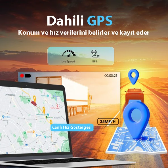 REXING R316 4K GPS WI-FI ARAC KAMERASI + 64GB SD - 4