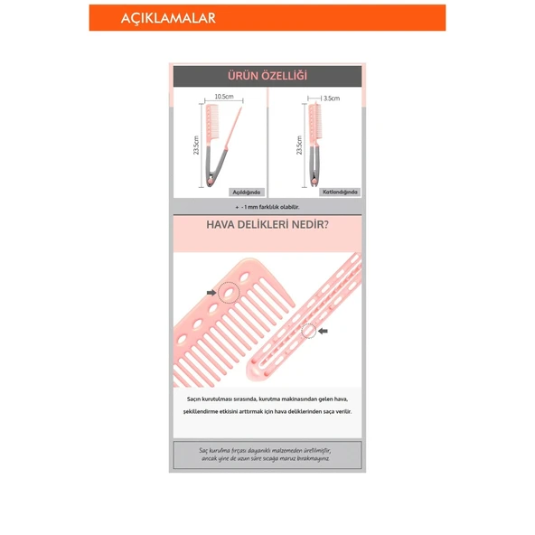 Saçlara Kolay Şekil Veren Saç Kurutma Fırçası Apıeu Easy Hair Dry Brush - 3