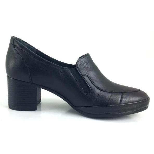 VENÜS 1382 TOPUKLU GÜNLÜK DERİ KLASİK KADIN AYAKKABI - Resim 3