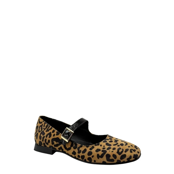 Albini 26100780  Babet Leopar Desenli Kadın Ayakkabı - 2