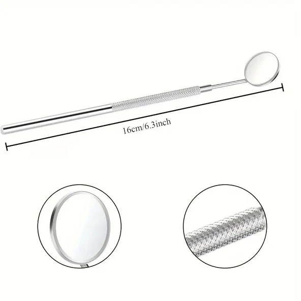 İpek Kirpik Kontrol Aynası Diş Kontrol Aynası Metal - 4
