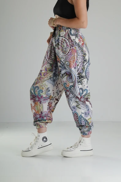 Pileli Bürümcük Kumaş Jogger Pantolon - 3