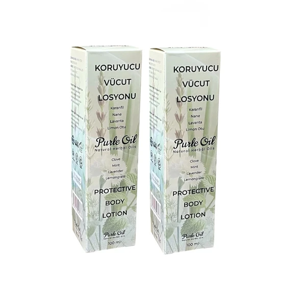 Doğal Sivrisinek ve Kene Kovucu Vücut Losyonu 100 ml, 2 Adet, Purle