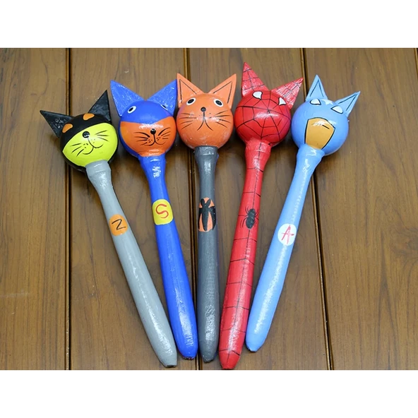 Ahşap 5'li Marakas Seti Polos:13 ürün görseli 1