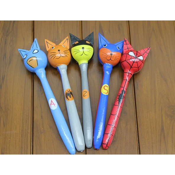 Ahşap 5'li Marakas Seti Polos:12 ürün görseli 1