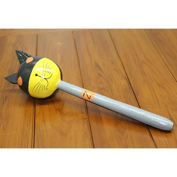 Ahşap Kedili Batman Marakas Tekli Polos:25 ürün görseli 1