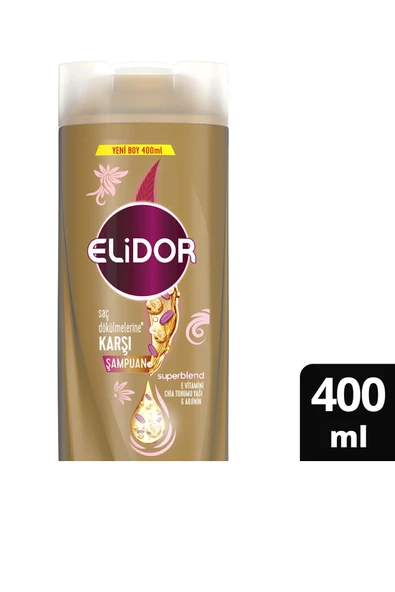 Elidor Superblend Saç Dökülmelerine Karşı Şampuan Chia Tohumu Yağı Arjinin 400 ml x 3 Adet - 3
