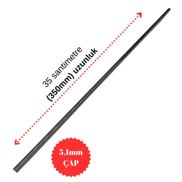 Zanon-Benza-Veta-Elia Zeytin Hasat Makinesi Karbon Fiber Çubuk 5MM - 8 ADET - 2