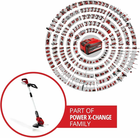 Einhell GE-CT 18 Li - Solo, Akülü Kenar Kesme (Akü ve şarj cihazı dahil değildir) - 3411172 - 6