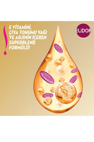 Elidor Superblend Saç Dökülmelerine Karşı Şampuan Chia Tohumu Yağı Arjinin 400 ml x 3 Adet - 5