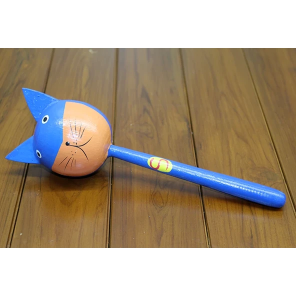 Ahşap Kedili Marakas Tekli Polos:27 ürün görseli 1