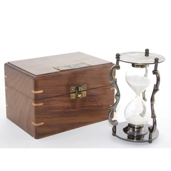 Ahşap Kutulu Pirinç Kumsaati Ksk2060 ürün görseli 1