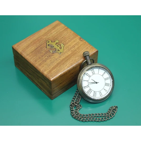 Ahşap Kutulu Köstekli Saat 15503 ürün görseli 1