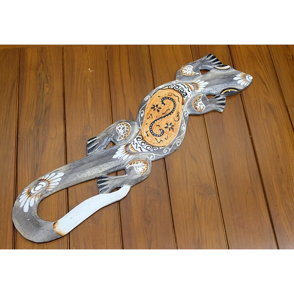 Ahşap Duvara Asmali Kertenkele Figürü Galileo-21 ürün görseli 1