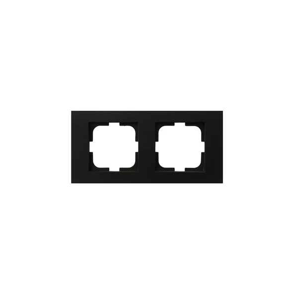 Ovivo Grano Siyah Anahtar Komütatör İkili Anahtar 2'li Set / Paket - 4