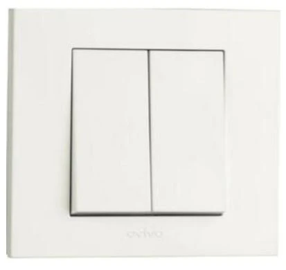 5 Adet Ovivo Grano Beyaz Komitatör İkili Anahtar Çerçeve Dahildir