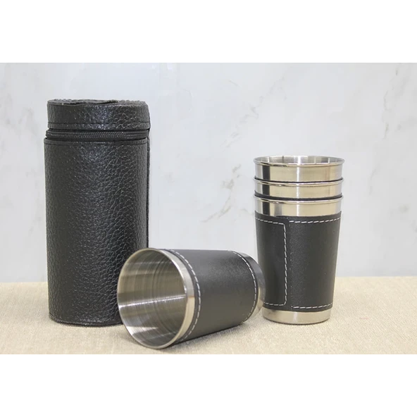 Derili Kılıflı 4'lü Shot Bardak Alk3925