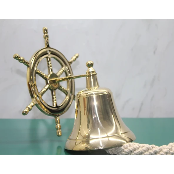 Dümenli Pirinç Duvara Asmalı Çan 4141 ürün görseli