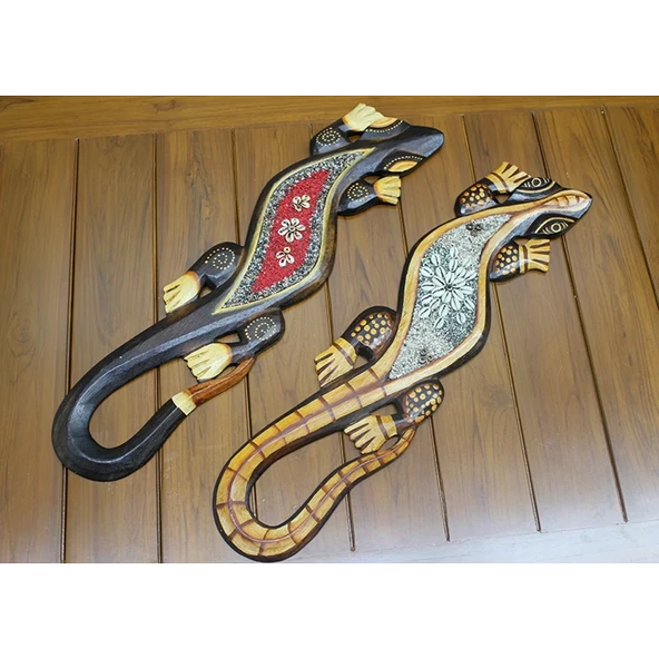 Ahşap Duvara Asmali Kertenkele Figürü Galileo-20 ürün görseli