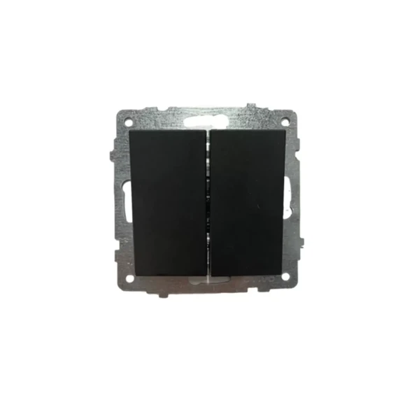 Ovivo Grano Siyah Topraklı Priz + Komütatör (ikili) Anahtar Set - Resim 2