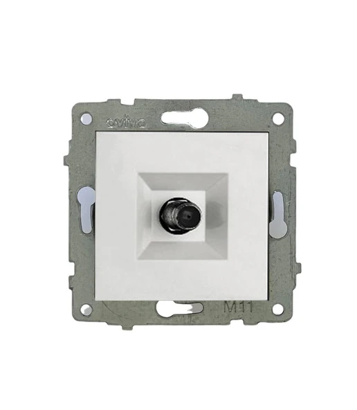 2 Adet Ovivo Grano Beyaz Uydu Tv Prizi F Konnektör Çerçeve Hariçtir ürün görseli 1