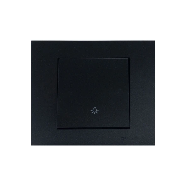 7 Adet Ovivo Grano Siyah Zil Anahtarı Light Çerçeve Dahil 2'li ürün görseli 1