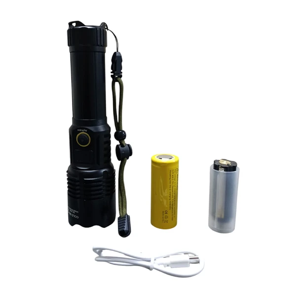 1500 Lümen TG Led 2800 mAH Zoom Özellikli Şarj Edilebilir El Feneri SK3300 ürün görseli 1