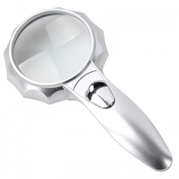 4X 6 Led Işık Aydınlatma 75Mm Optik Lens El Büyüteç ürün görseli