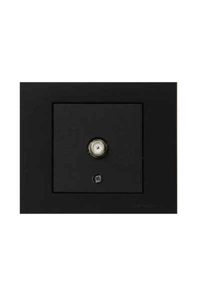 10 Adet Ovivo Grano Siyah Uydu Tv Prizi F Konnektör Çerçeve Dahildir 10'lu - 2