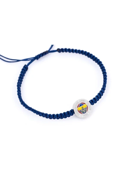 Fenerbahçe Orijinal Lisanslı Fb Logo Makrome Bileklik Hediyelik Ahşap Kutulu - 3