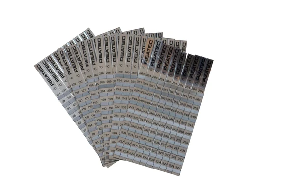 Sıcaklık-Isı Ölçüm Etiketi Ölçüm Aralığı 37,8°C - 77°C