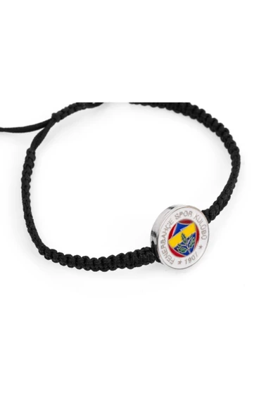 Fenerbahçe Orijinal Lisanslı Fb Logo Makrome Siyah Bileklik Kanarya Baskılı Hediyelik Ahşap Kutulu - 3