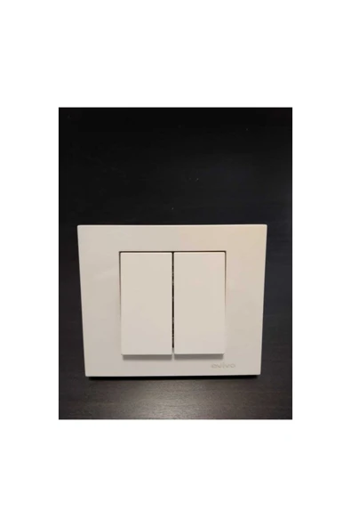 Ovivo Grano Beyaz Komitatör İkili Anahtar Çerçeve Dahil ürün görseli 1