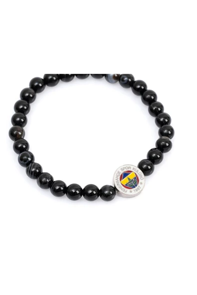 Fenerbahçe Orijinal Lisanslı Fb Akik (6mm) Doğaltaş Bileklik - 2