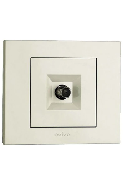 Grano Uydu Prizi F-konnektör Priz Mekanizma Çerçeve Beyaz ürün görseli 1