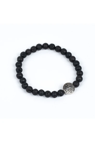 Fenerbahçe Orijinal Lisanslı Fb Logo Lav Taşı Doğaltaş Bileklik Hediyelik Ahşap Kutulu - 2