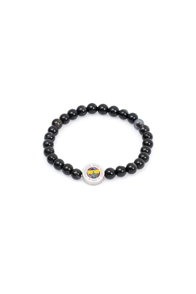 Fenerbahçe Orijinal Lisanslı Fb Akik (6mm) Doğaltaş Bileklik Hediyelik Ahşap Kutulu - 4