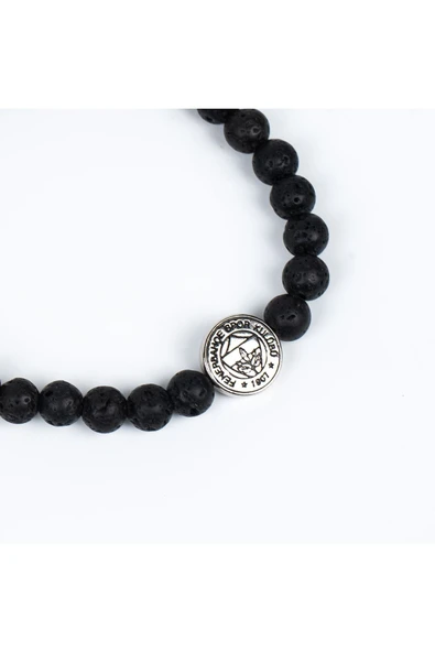 Fenerbahçe Orijinal Lisanslı Fb Logo Lav Taşı Doğaltaş Bileklik Hediyelik Ahşap Kutulu - 4