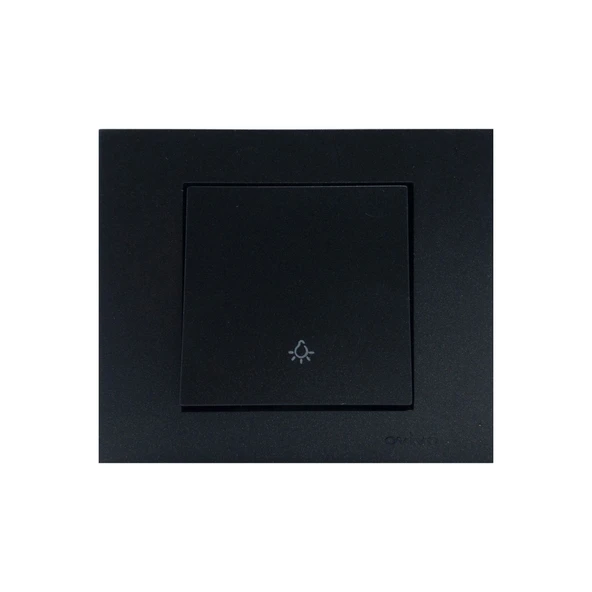 12 Adet Ovivo Grano Siyah Zil Anahtarı Light Çerçeve Dahil ürün görseli 1