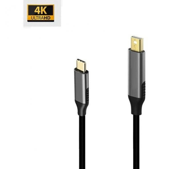 DAYTONA K-02 TYPE-C=MİNİ DP ADAPTÖR ÇEVİRİCİ (4K GÖRÜNTÜ AKTARIM KABLOSU)