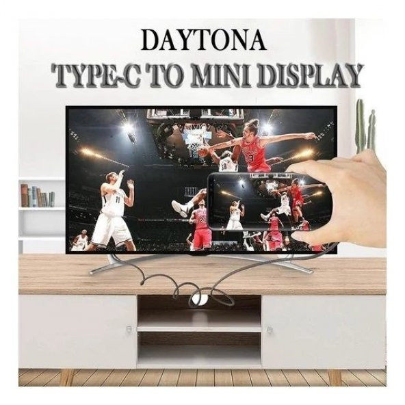 DAYTONA K-02 TYPE-C=MİNİ DP ADAPTÖR ÇEVİRİCİ (4K GÖRÜNTÜ AKTARIM KABLOSU) - 4