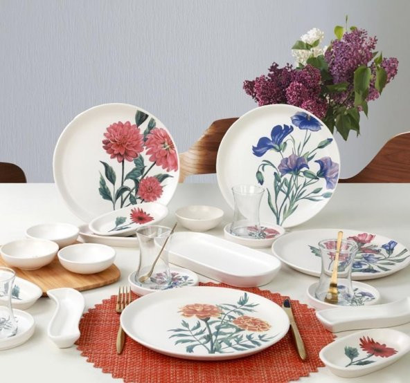 Keramika Noyan Ayışığı 23 Parça Kahvaltı Takımı