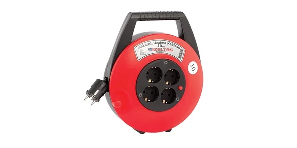 İzeltaş 0741050010 Makaralı Uzatma Kablosu (El Tipi) 10 Metre ürün görseli