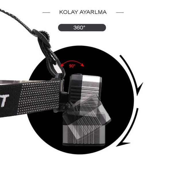 4 Modlu Sensörlü Şarjlı  Güçlü Kafa Lambası  Wt-248 - 4