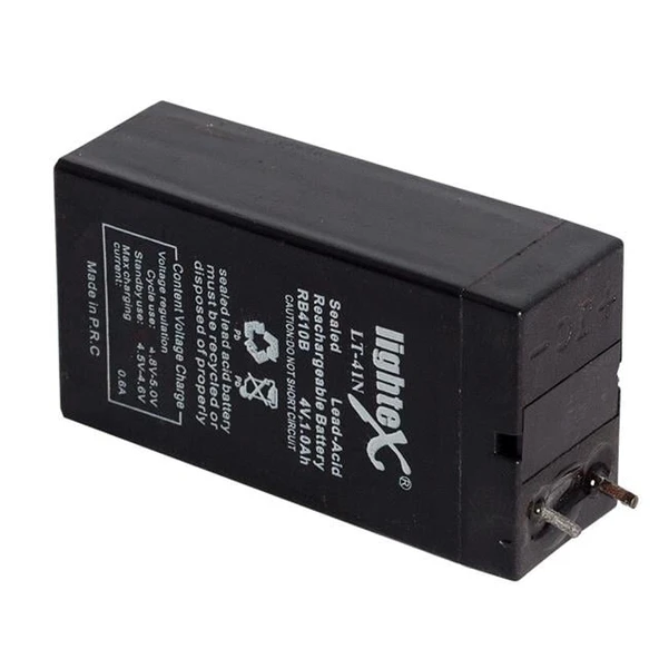 4 Volt 1 Amper Işıldak Akü (35X22x64 Mm)