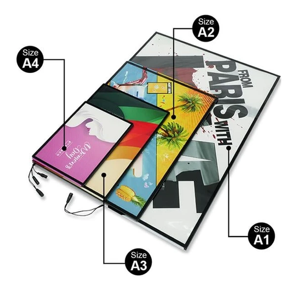 Powermaster PM-21756 Ledli A2 Değiştirilebilir Reklam Poster Çerçevesi (Tabela) - 3