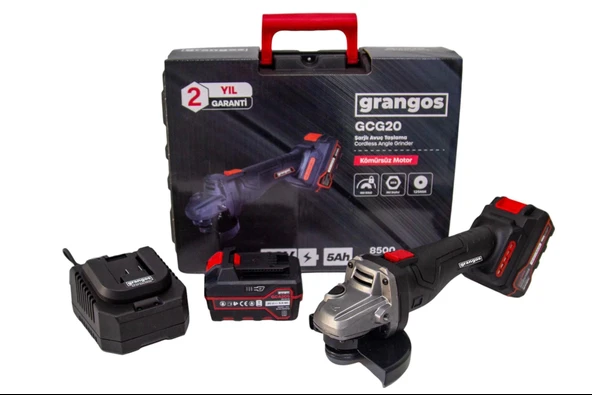 Grangos GCG20-F2 20V 5 Ah Çift Akülü Avuç Taşlama