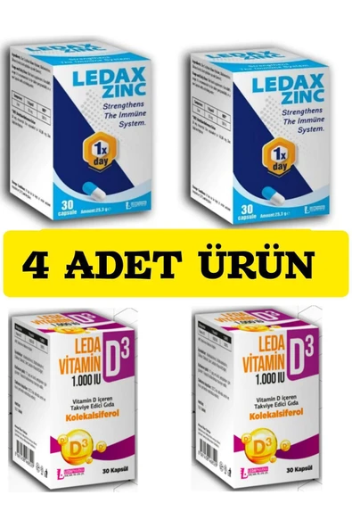 LEDA LEDA ÇİNKO 30 KP ve D 3 vitamini ürün görseli 1